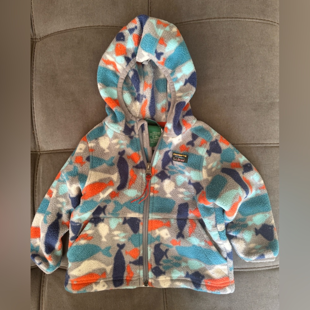 L.L. Bean Infants' Mountain Classic Fleece, fish pattern